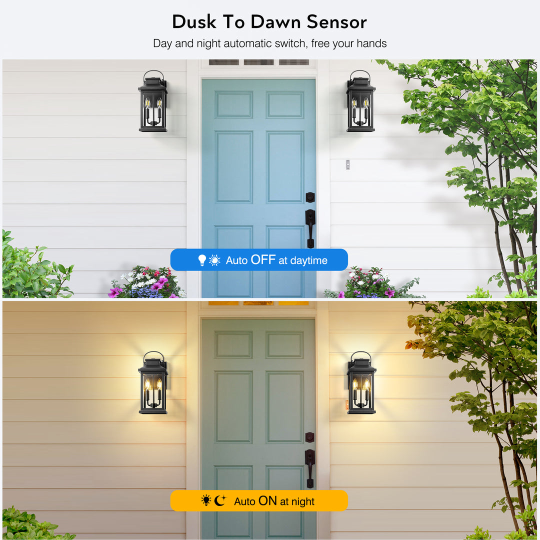 VIANIS Large Dusk to Dawn Outdoor Light Fixture