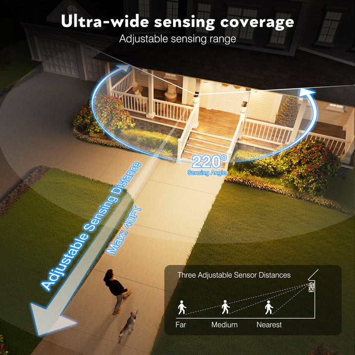 VIANIS Outdoor Wall Lantern With Motion Sensor and Dusk to Dawn