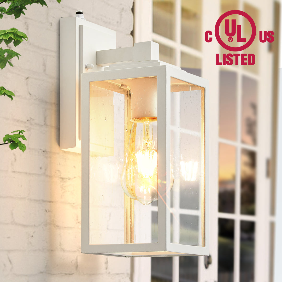 VIANIS Modern Black Dusk to Dawn Outdoor Wall Lantern
