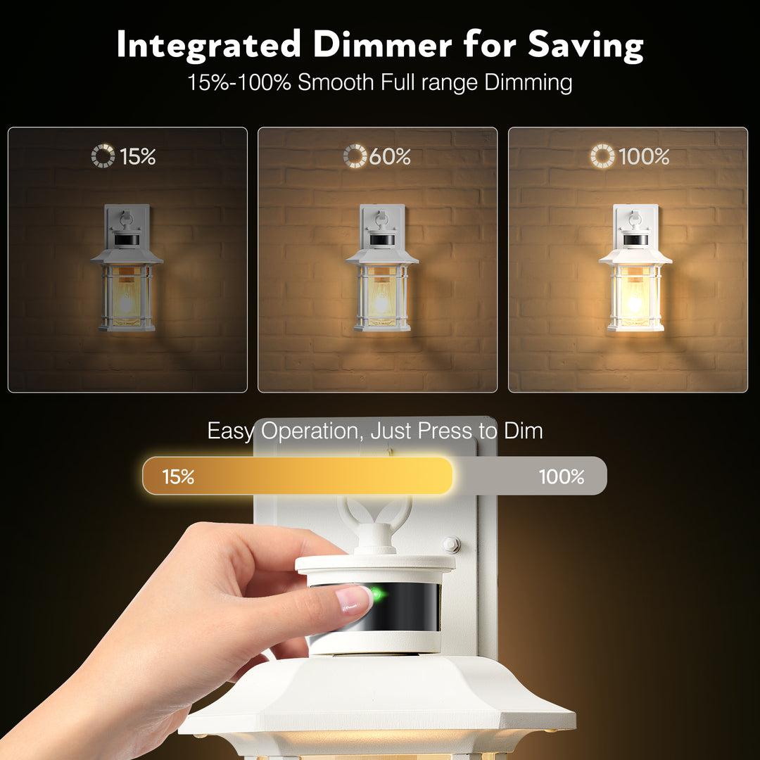 VIANIS Outdoor Wall Lantern With Motion Sensor and Dusk to Dawn