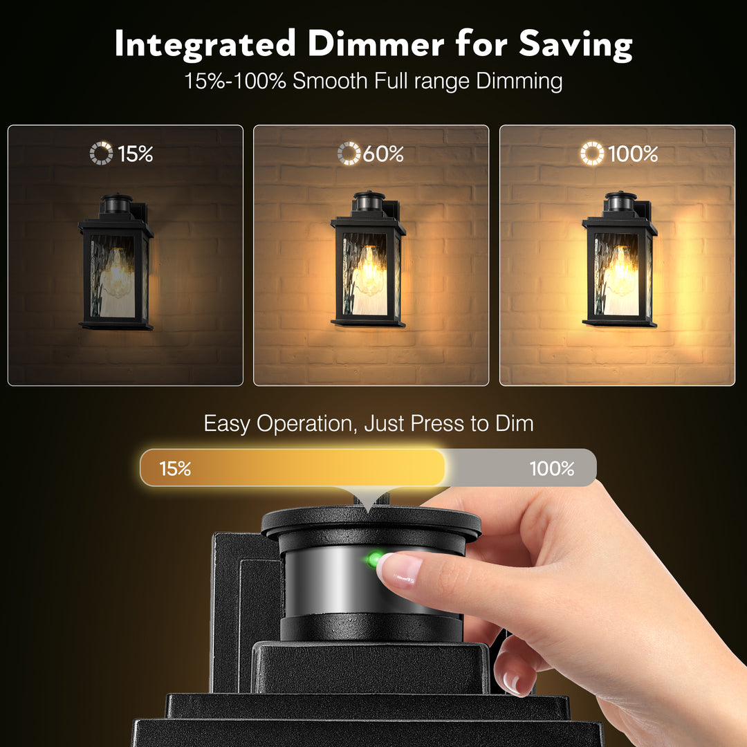 VIANIS Motion Sensor Outdoor Wall Light with Dusk-to-Dawn Sensor
