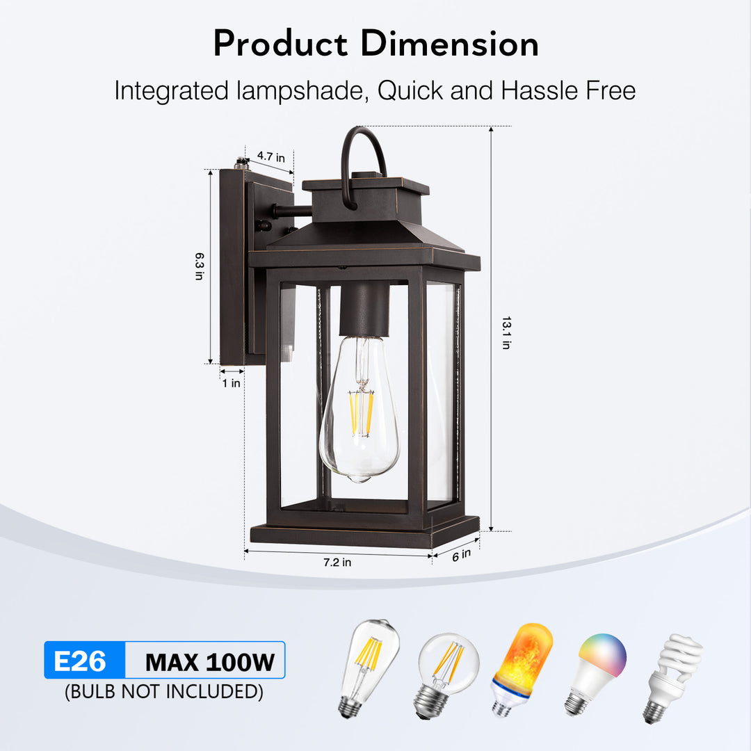 VIANIS Dusk to Dawn Sensor Outdoor Wall Light for House