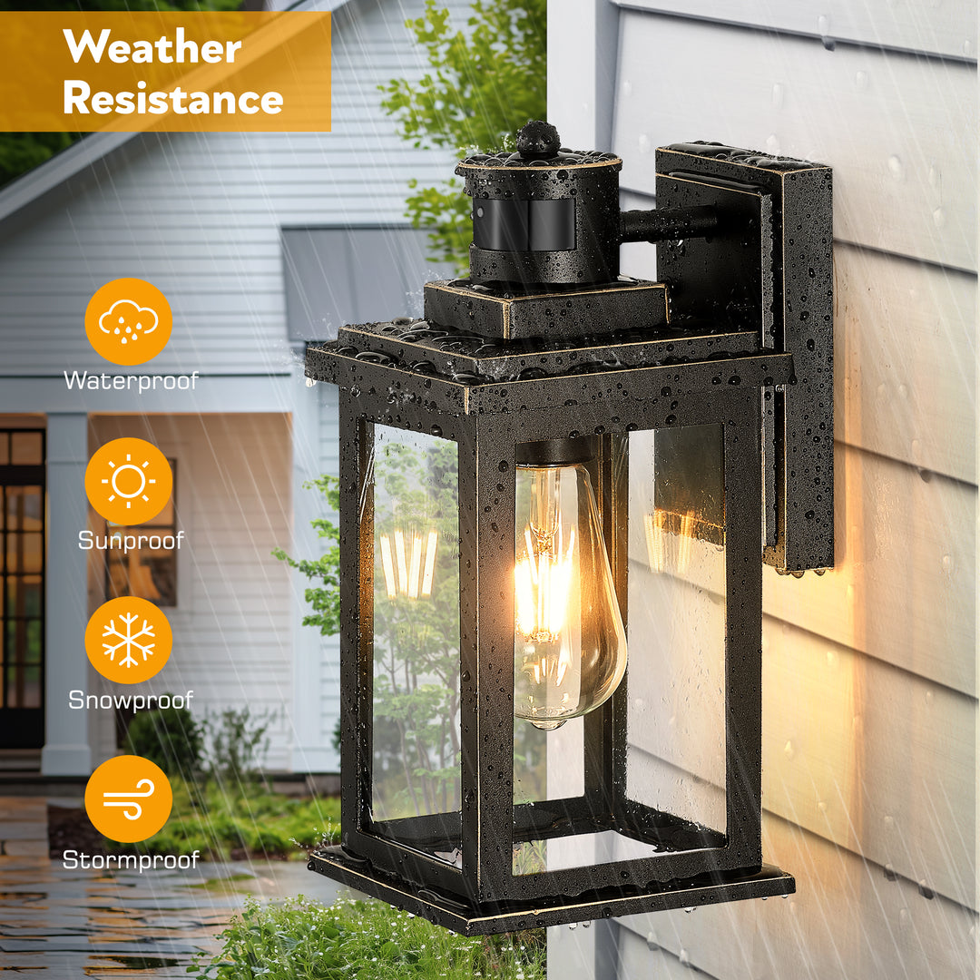 VIANIS Motion Sensor Outdoor Light Fixture for Garage, Porch, House