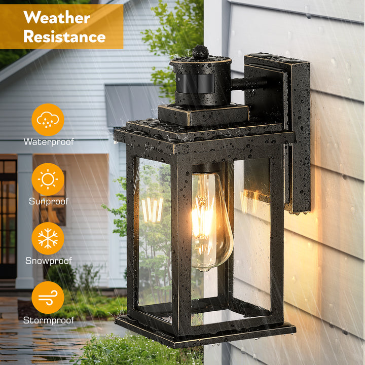 VIANIS Motion Sensor Outdoor Light Fixture for Garage, Porch, House