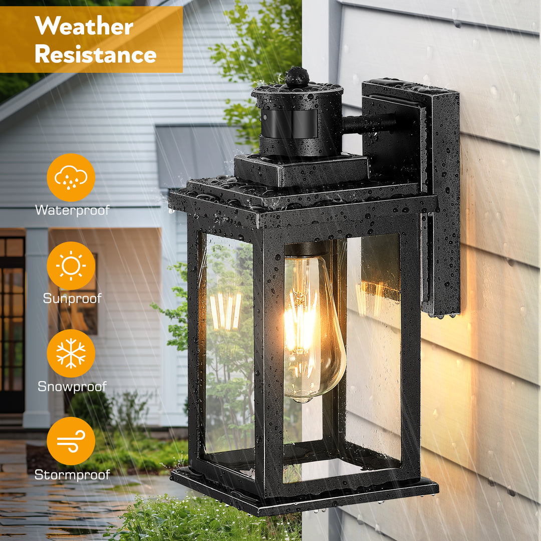 VIANIS Motion Sensor Outdoor Light Fixture for Garage, Porch, House