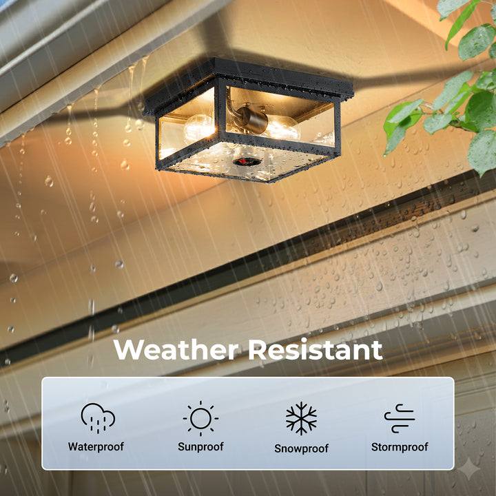 VIANIS Motion Sensor Outdoor Flush Mount Ceiling Lighting