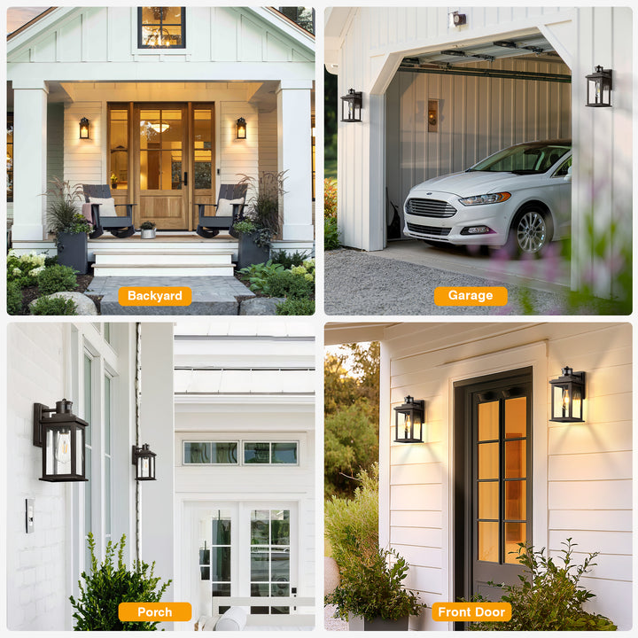 VIANIS Motion Sensor Outdoor Light Fixture for Garage, Porch, House
