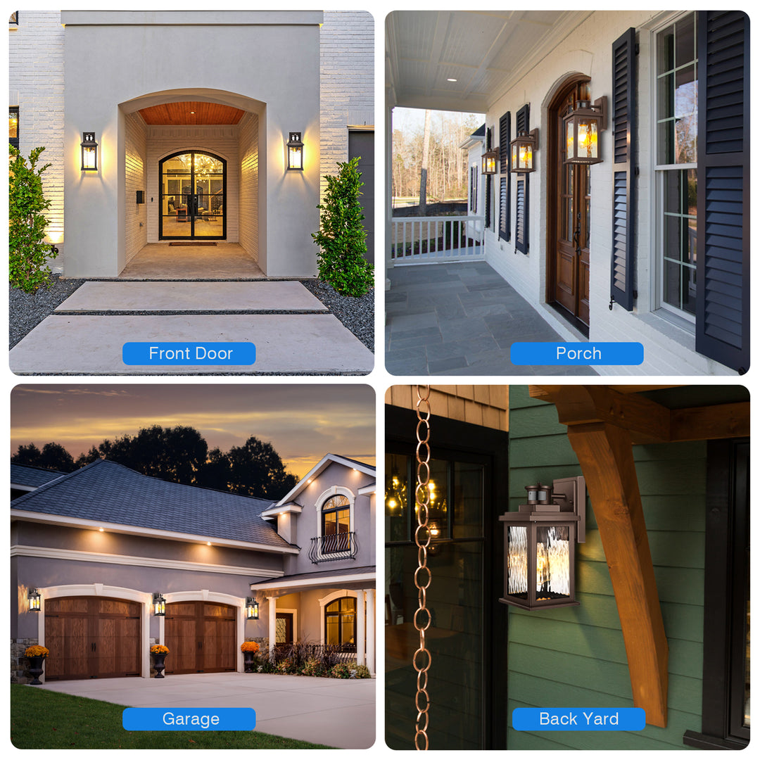 VIANIS Motion Sensor Outdoor Wall Light with Dusk-to-Dawn Sensor