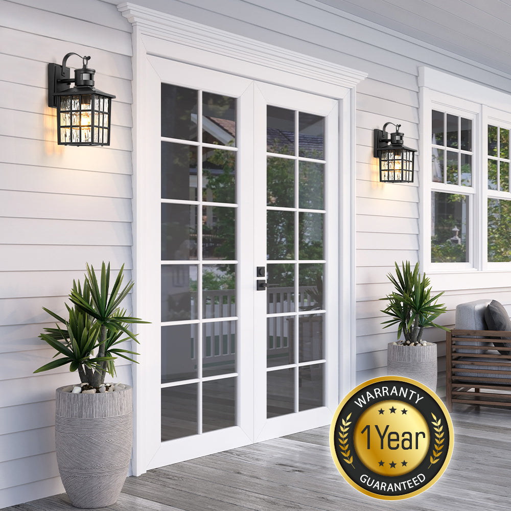 VIANIS Motion Sensor LED Outdoor Wall Lantern with Dusk-to-Dawn