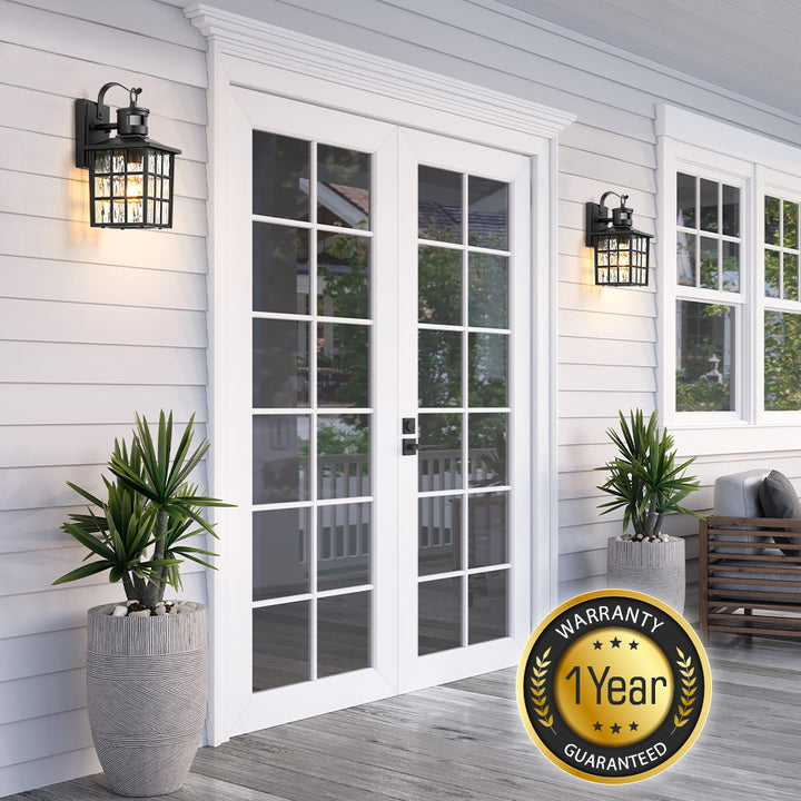 VIANIS Motion Sensor LED Outdoor Wall Lantern with Dusk-to-Dawn