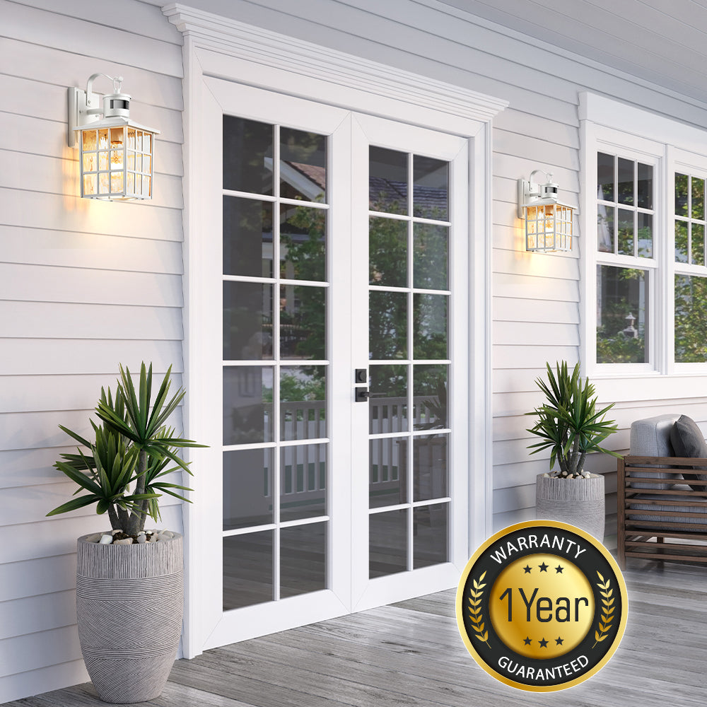 VIANIS Motion Sensor LED Outdoor Wall Lantern with Dusk-to-Dawn
