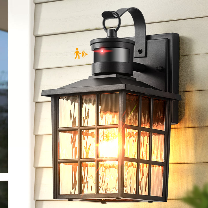 VIANIS Motion Sensor LED Outdoor Wall Lantern with Dusk-to-Dawn