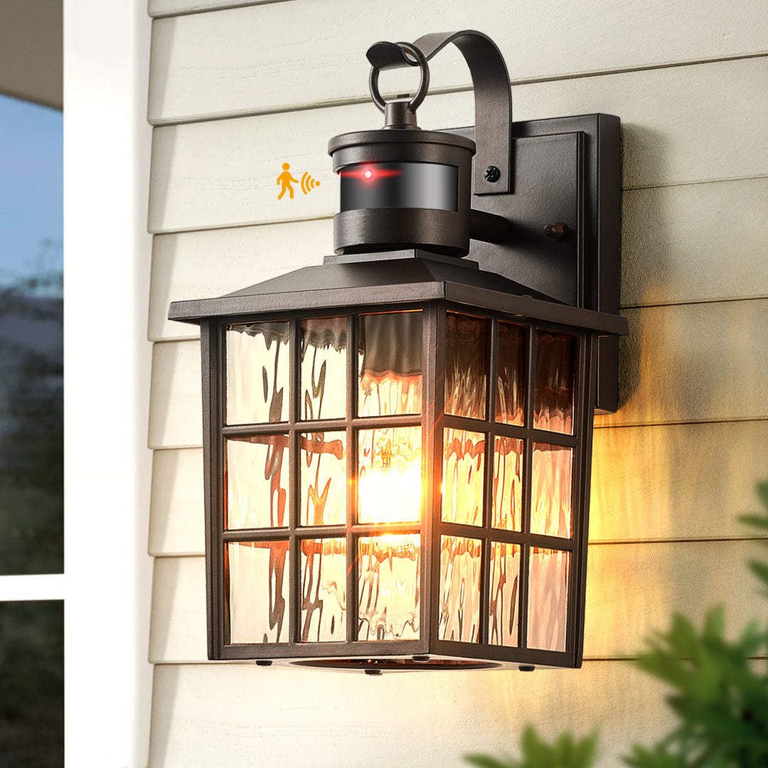 VIANIS Motion Sensor LED Outdoor Wall Lantern with Dusk-to-Dawn