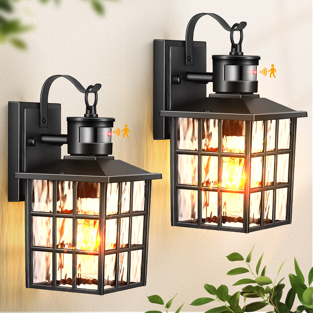 VIANIS Motion Sensor LED Outdoor Wall Lantern with Dusk-to-Dawn
