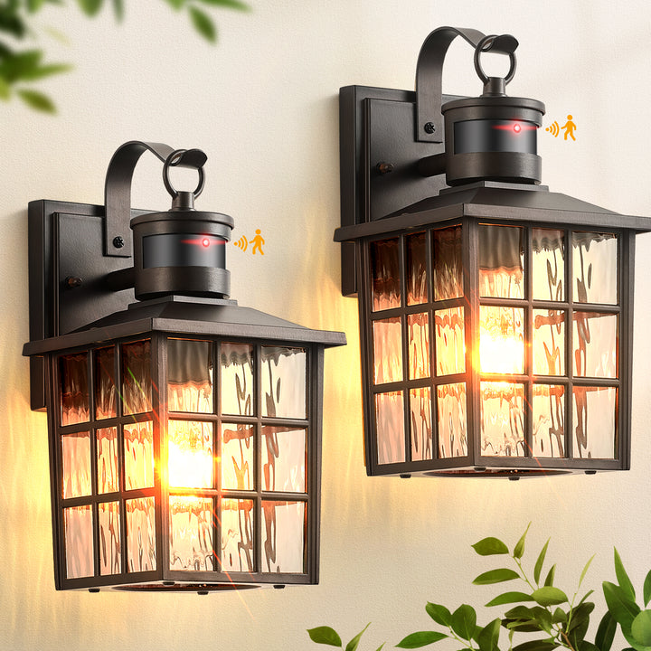 VIANIS Motion Sensor LED Outdoor Wall Lantern with Dusk-to-Dawn