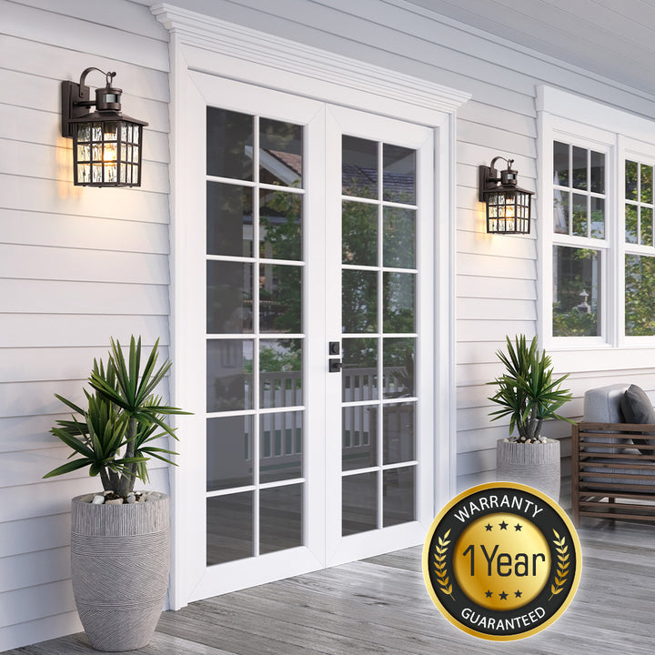 VIANIS Motion Sensor LED Outdoor Wall Lantern with Dusk-to-Dawn