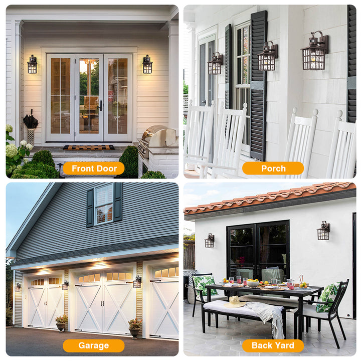 VIANIS Motion Sensor LED Outdoor Wall Lantern with Dusk-to-Dawn