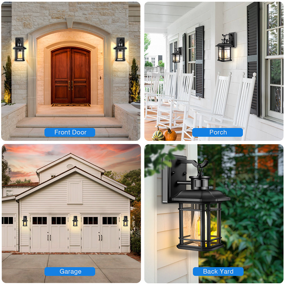 VIANIS Outdoor Wall Lantern With Motion Sensor and Dusk to Dawn