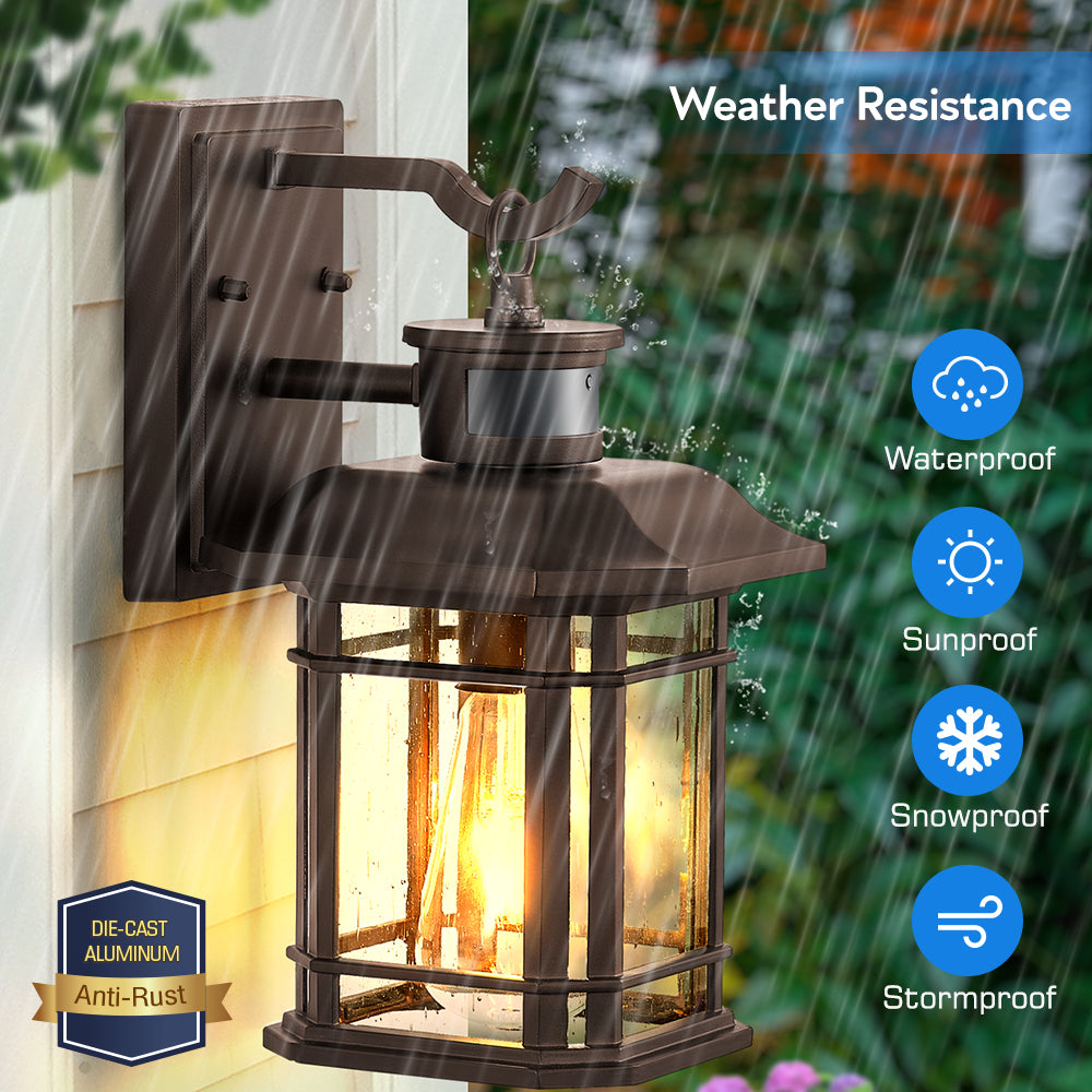 VIANIS Outdoor Wall Lantern With Motion Sensor and Dusk to Dawn