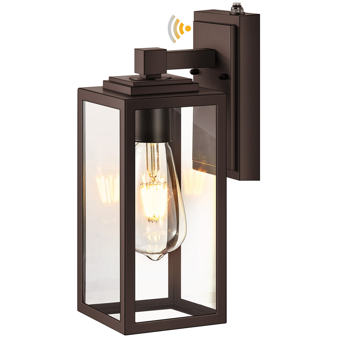 VIANIS Modern Black Dusk to Dawn Outdoor Wall Lantern