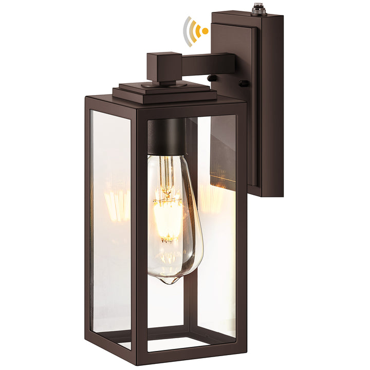 VIANIS Modern Black Dusk to Dawn Outdoor Wall Lantern