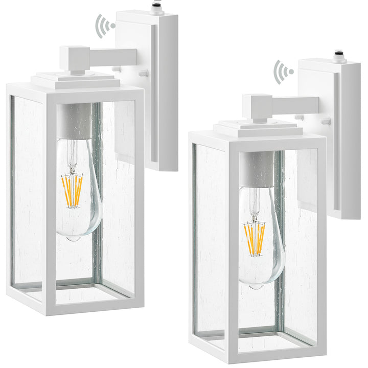 VIANIS Modern Black Dusk to Dawn Outdoor Wall Lantern