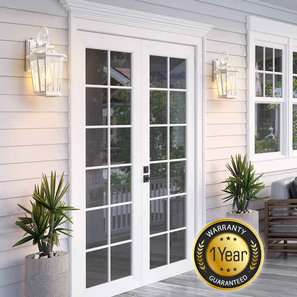 VIANIS Black Aluminum Dusk to Dawn Outdoor Coach Light