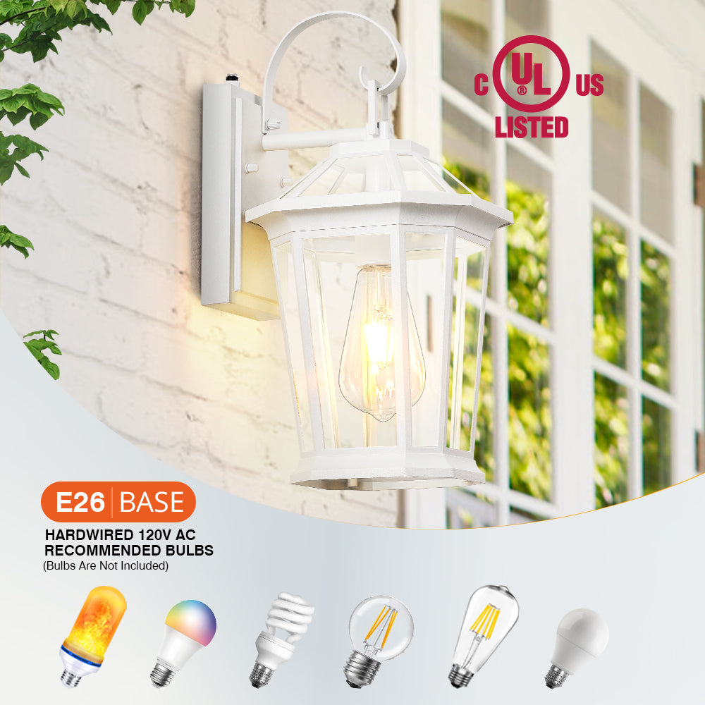 VIANIS Black Aluminum Dusk to Dawn Outdoor Coach Light