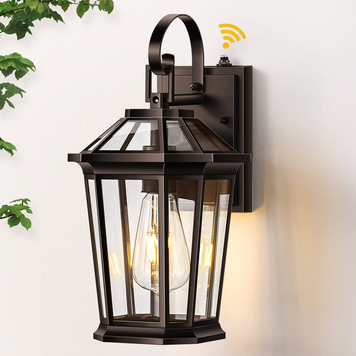 VIANIS Black Aluminum Dusk to Dawn Outdoor Coach Light