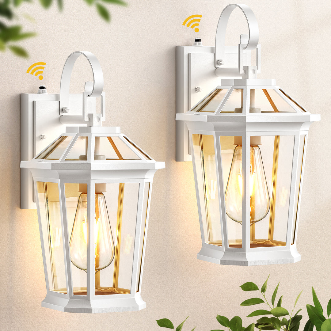 VIANIS Black Aluminum Dusk to Dawn Outdoor Coach Light