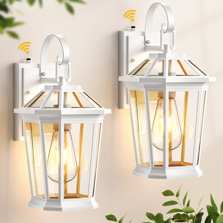 VIANIS Black Aluminum Dusk to Dawn Outdoor Coach Light
