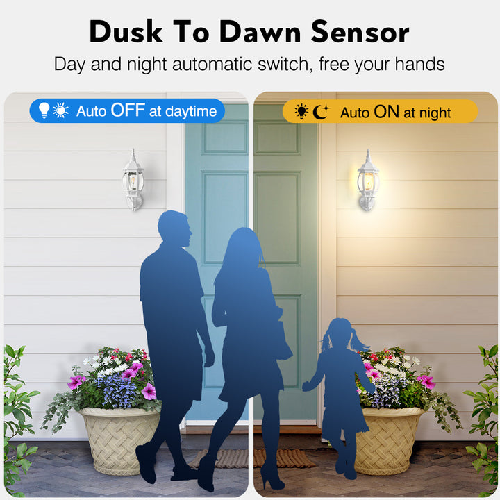 VIANIS Dusk to Dawn Outdoor Porch Light for House