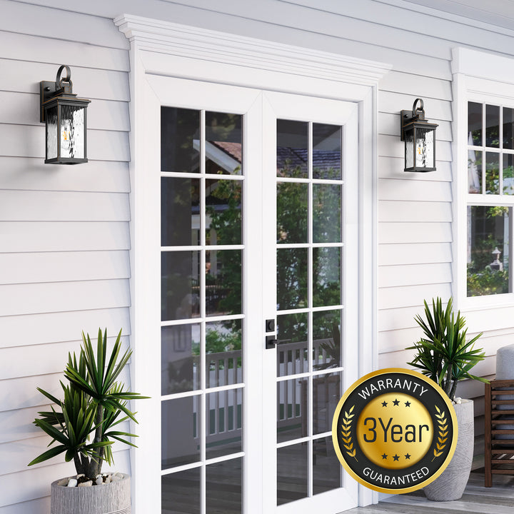 VIANIS Dusk to Dawn Outdoor Wall Lantern, Exterior Light Fixtures for Garage