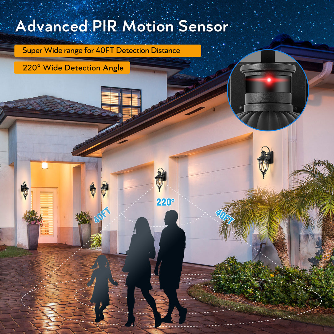 VIANIS Motion Sensor Outdoor Lights, Motion Lights for Outside Dusk to Dawn