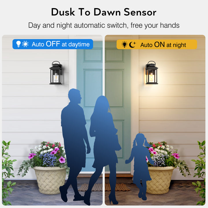 VIANIS Dusk to Dawn Sensor Outdoor Wall Light for House