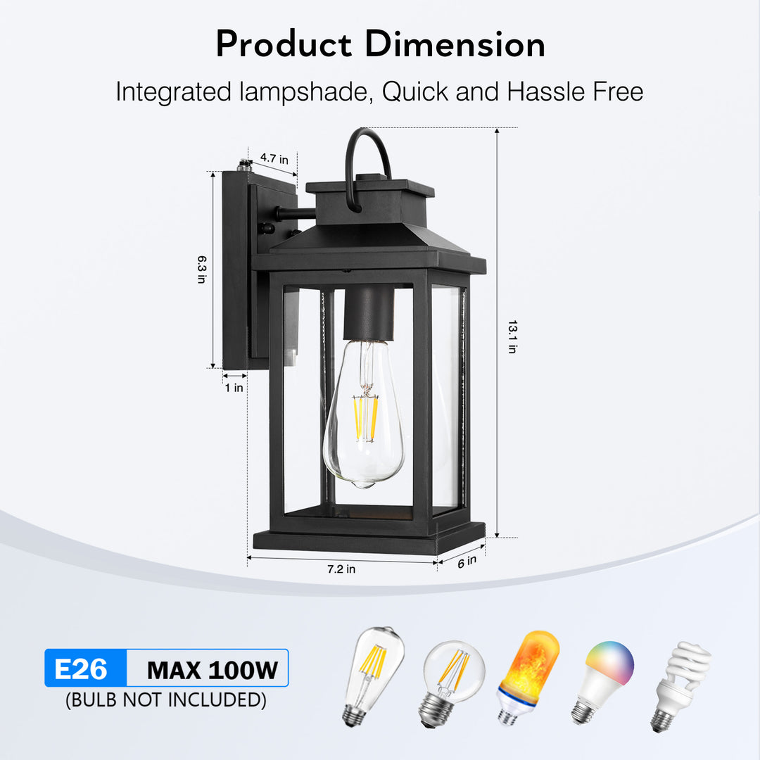 VIANIS Dusk to Dawn Sensor Outdoor Wall Light for House