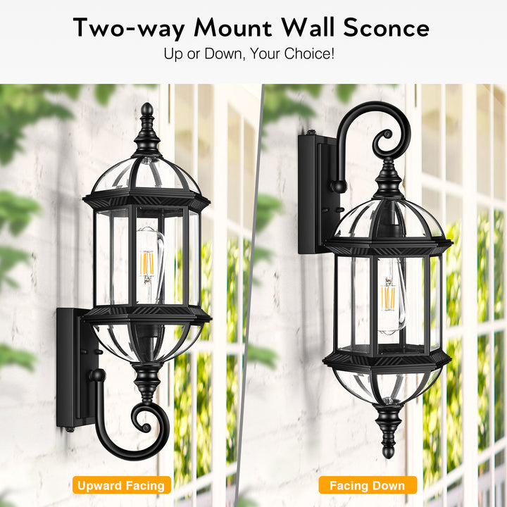 VIANIS Large Dusk to Dawn Outdoor Lighting, Oil Rubbed Bronze Outdoor Wall Lights