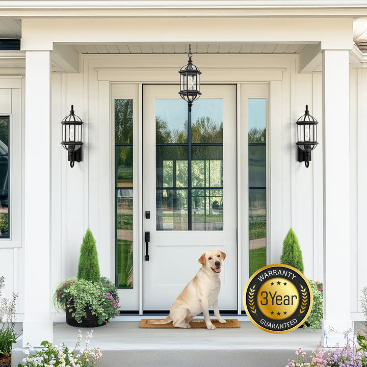 VIANIS Large Dusk to Dawn Outdoor Lighting, Oil Rubbed Bronze Outdoor Wall Lights