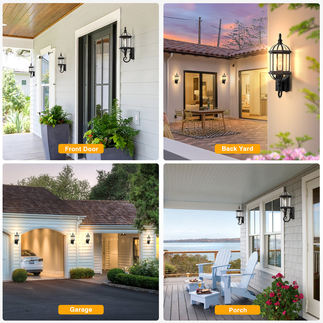 VIANIS Large Dusk to Dawn Outdoor Lighting, Oil Rubbed Bronze Outdoor Wall Lights