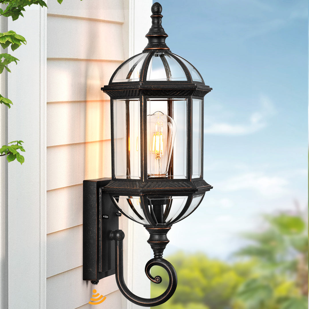 VIANIS Large Dusk to Dawn Outdoor Lighting, Oil Rubbed Bronze Outdoor Wall Lights