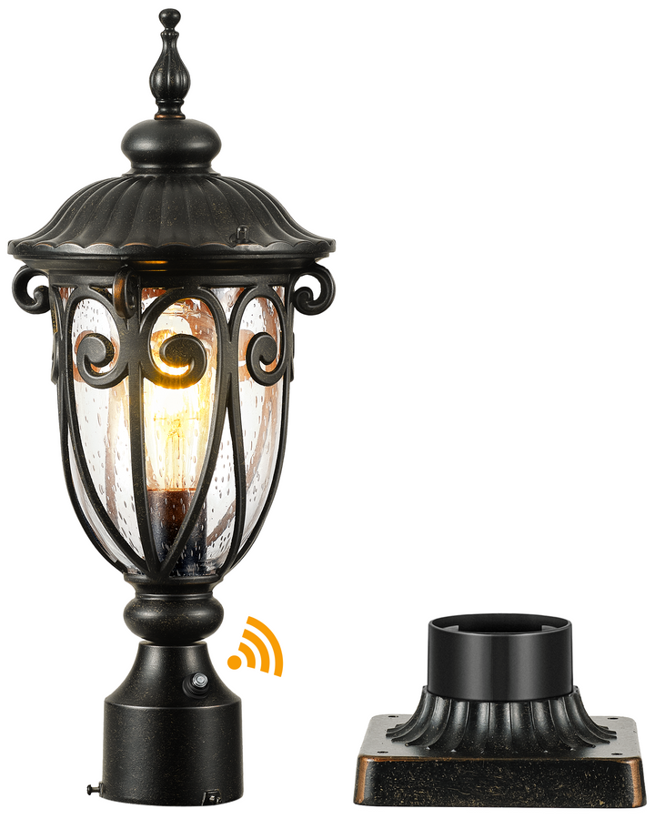 VIANIS Dusk to Dawn Outdoor Lamp Posts Light with Pier Mount Base