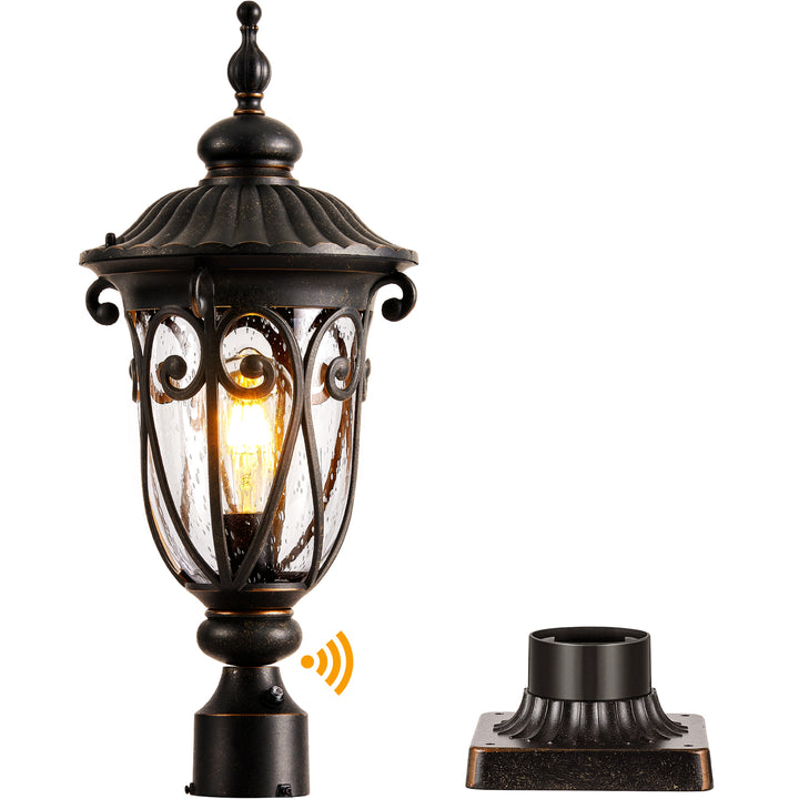 VIANIS Dusk to Dawn Outdoor Lamp Posts Light with Pier Mount Base