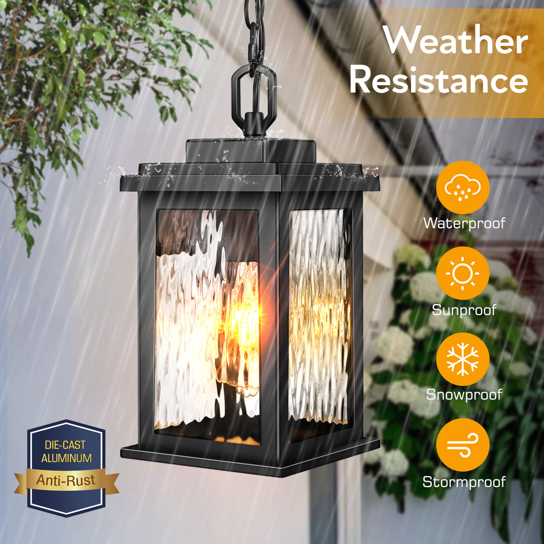 VIANIS Waterproof Outdoor Pendant Light Fixtures