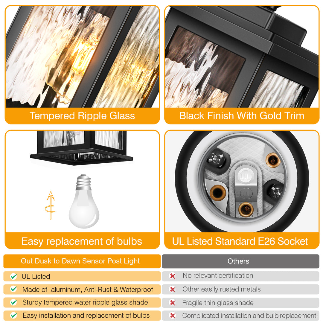 VIANIS Waterproof Outdoor Pendant Light Fixtures