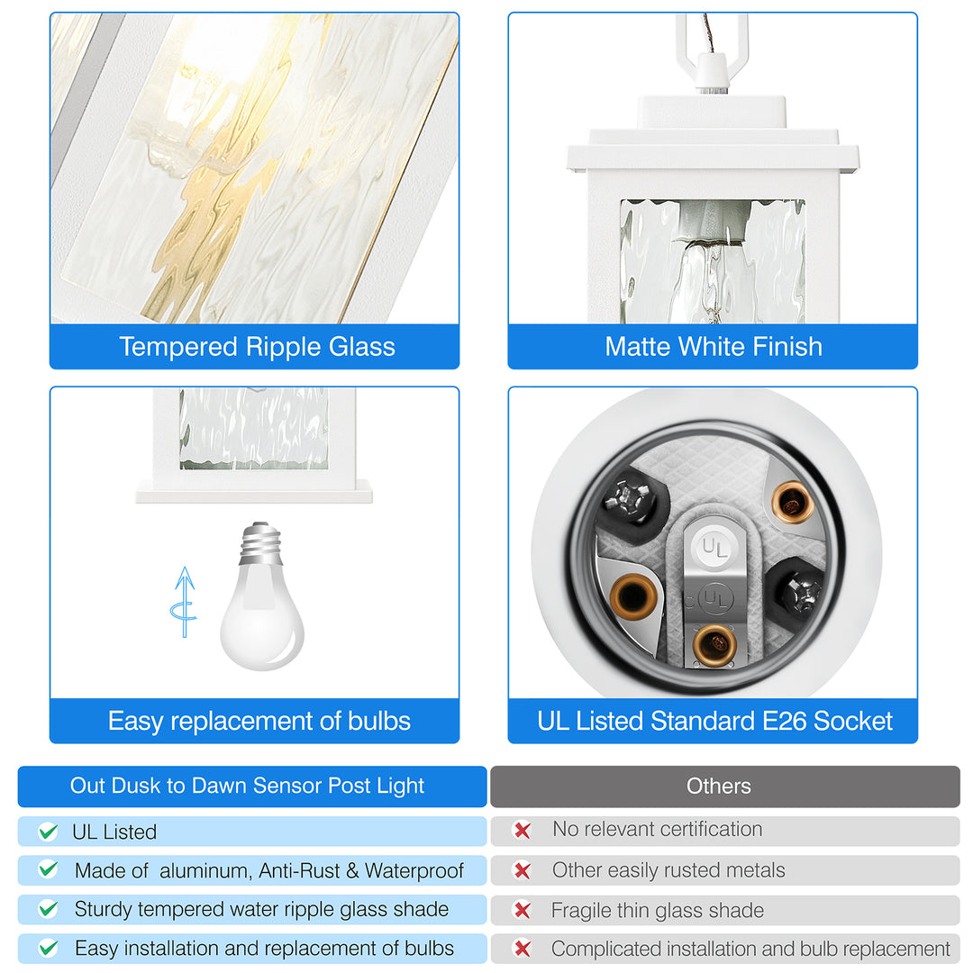 VIANIS Waterproof Outdoor Pendant Light Fixtures